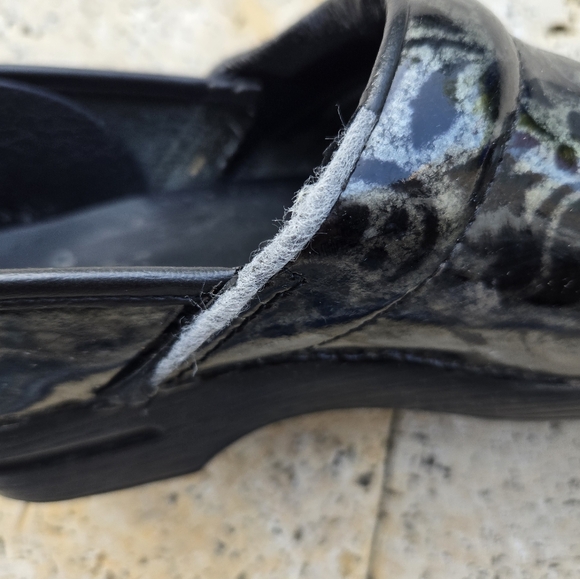 Dansko Professional Patent Silver & Black Floral Clogs-Size 40 - Picture 7 of 8